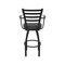 Holland Bar Stool Co Jackie with Arms 25 in. Swivel Counter Stool with Black Wrinkle Finish and Canter Iron Seat 415 - alternate 3